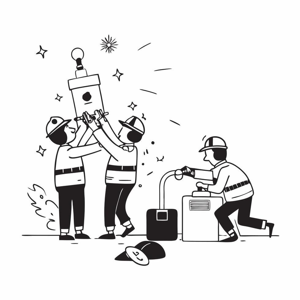 First responders assisting during a workplace accident concept as High resolution image of first responders assisting during a workplace accident with festive decorations in the ba Dynamic Set 2 vector
