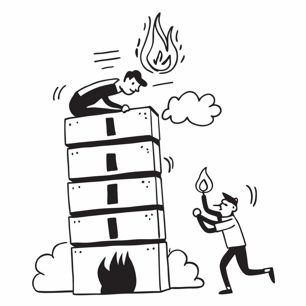 Firefighter rescuing someone from a burning building concept as A brave firefighter rescues someone from a burning building highlighting courage and heroism Perfect for emergency Dynamic vector