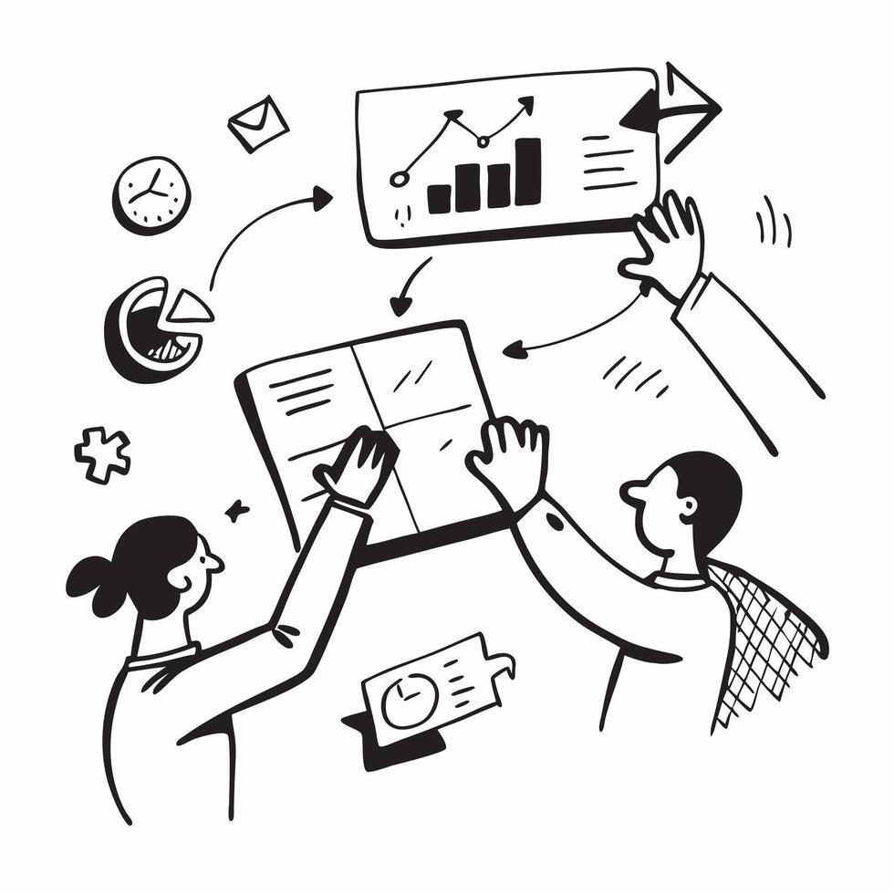 Finance team collaborating on financial forecasting concept as A illustration of a finance team collaborating on financial forecasting using charts and digital tools with an Dynamic vector