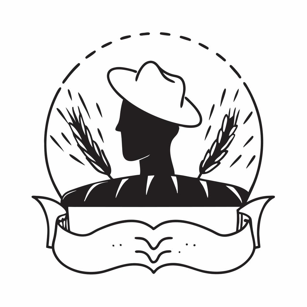 Farmer double exposure with farmland concept as A farmers profile combined with farmland symbolizing agricultural responsibility and sustainability Ideal for agricultural and envi Dynamic vector