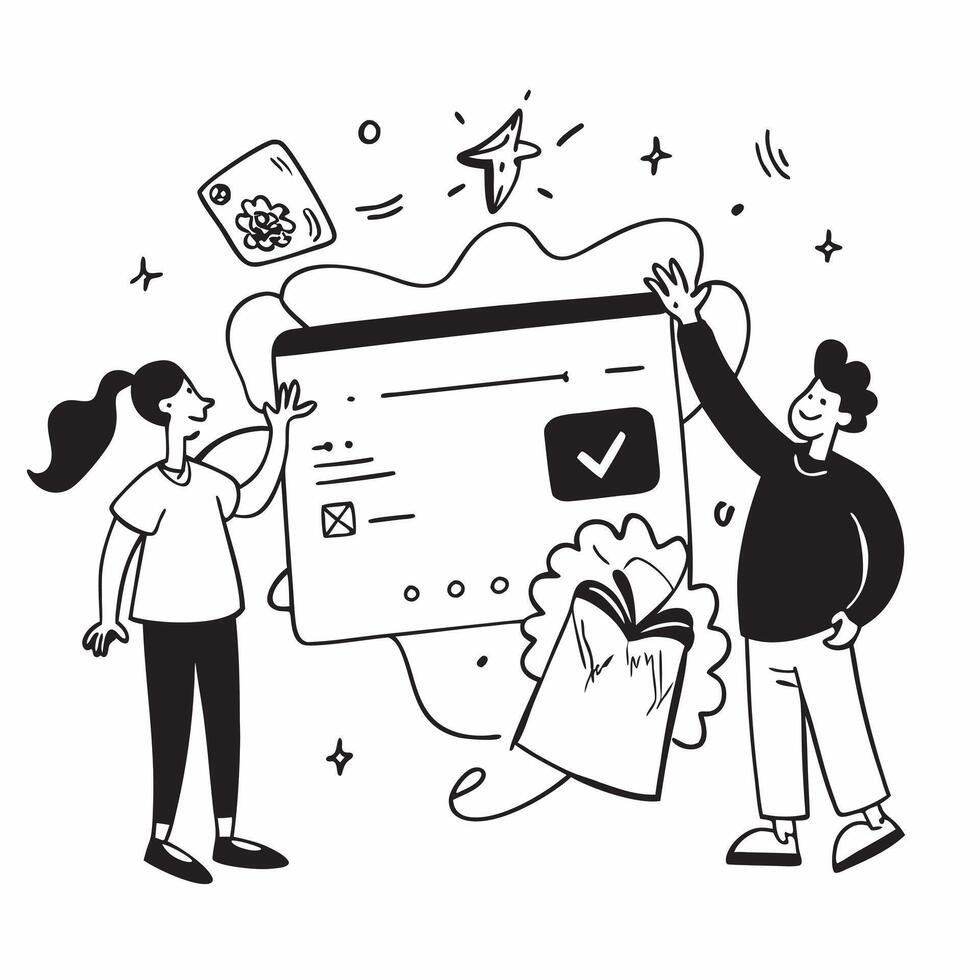 Family using a summer sale app concept as High resolution image of a family using a summer sale app with a glossy backdrop highlighting the convenience and excitement of finding de Dynamic Set 2 vector