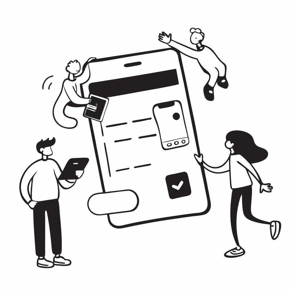 Family using a quarterly sale app concept as High resolution image of a family using a quarterly sale app with a glossy backdrop highlighting the convenience and excitement of find Dynamic Set 2 vector