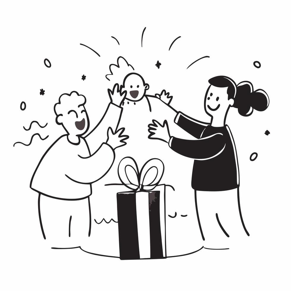 Family surprise party concept as High resolution image of a family surprise party with a glossy backdrop capturing the excitement and joy of surprising a family member in Photo St Dynamic vector