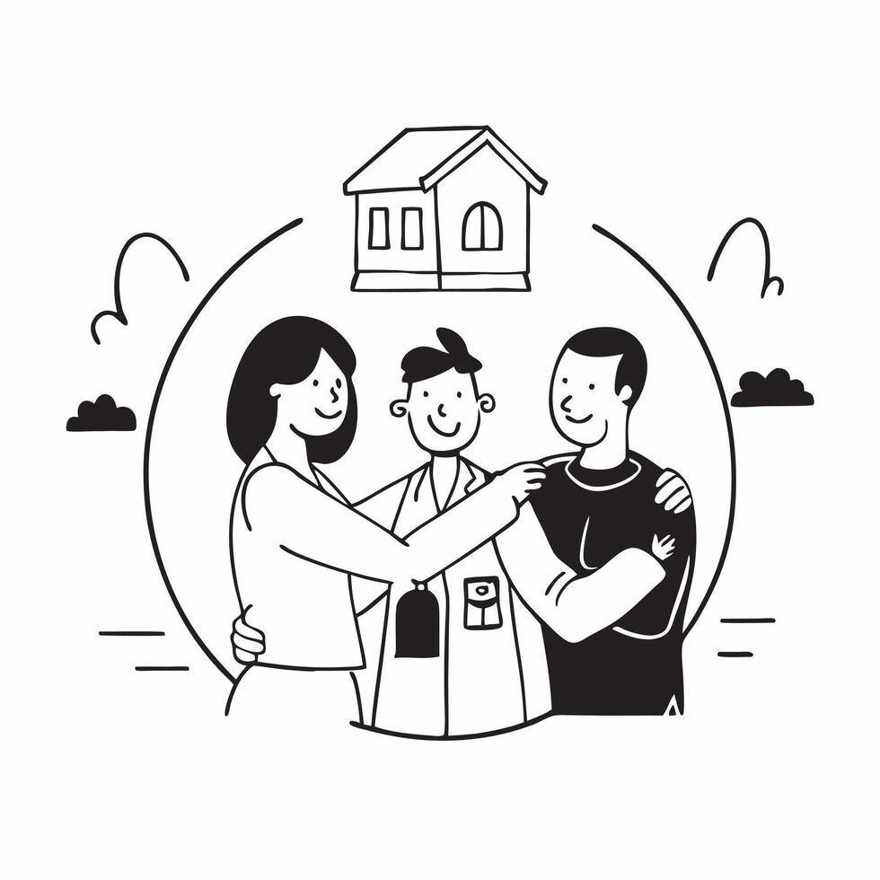 Family reuniting at a countryside cottage concept as A family reuniting blended with a countryside cottage symbolizing the warmth and togetherness of family gatherings Ideal for t Dynamic vector