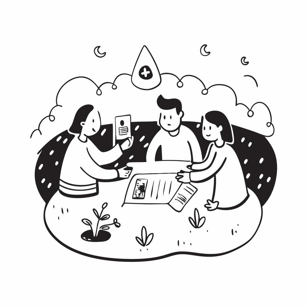 Family picnicking in a cool forest glade concept as High resolution image of a family picnicking in a cool forest glade to escape the heat showcasing bonding relaxation and natures Dynamic vector