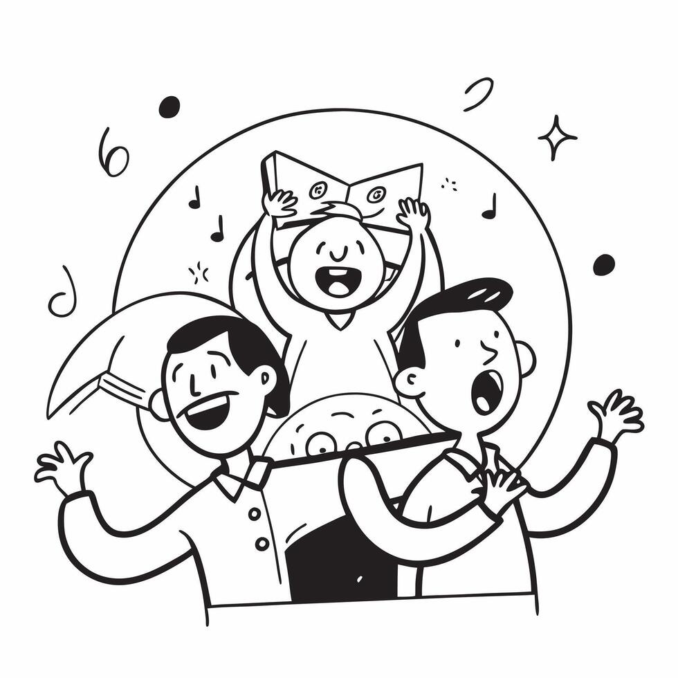 Family music party concept as High resolution image of a family music party with a glossy backdrop highlighting the fun and joy of making and enjoying music together in Photo Stoc Dynamic vector