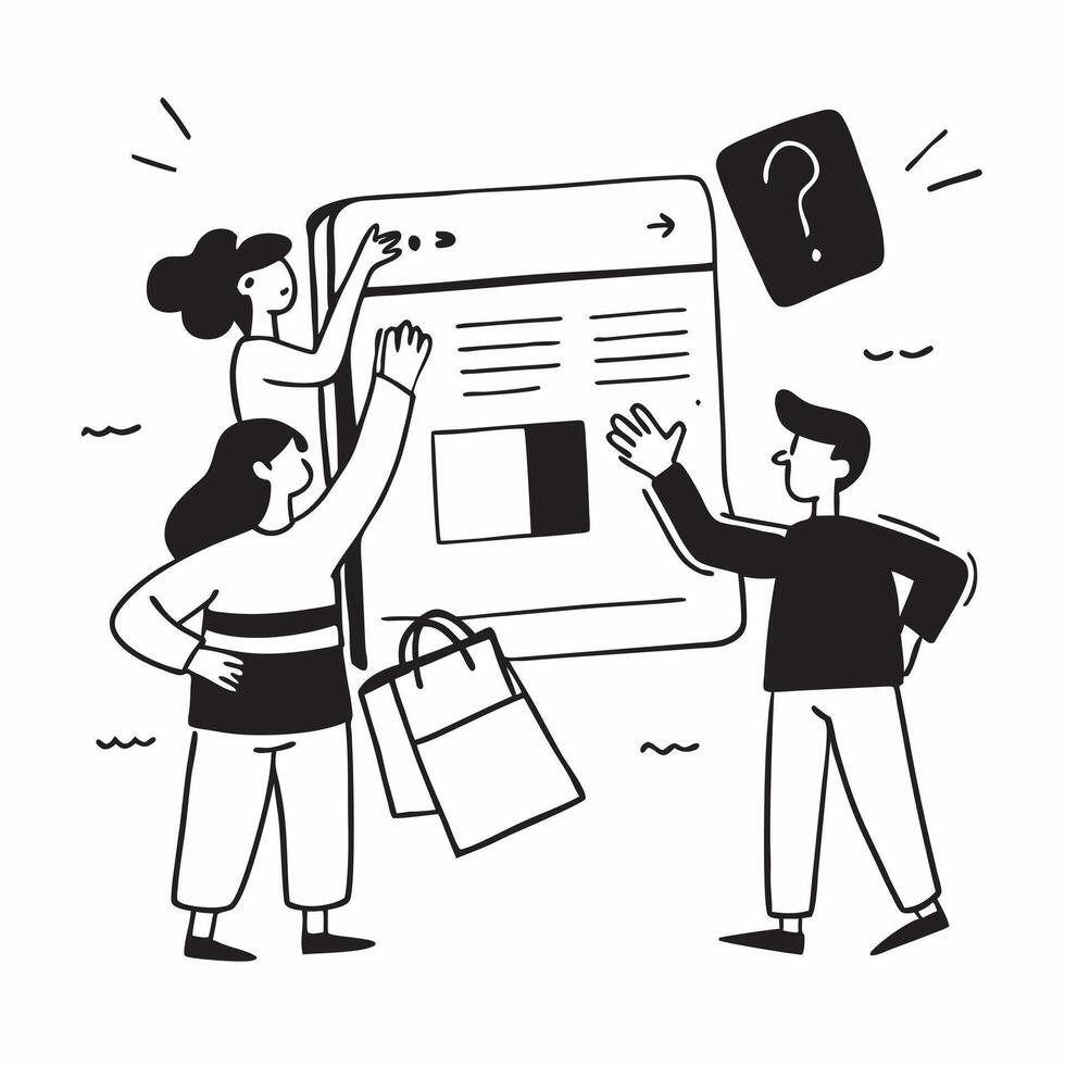 Family finding quarterly sale discounts online concept as High resolution image of a family finding quarterly sale discounts online with a glossy backdrop highlighting the convenie Dynamic Set 2 vector