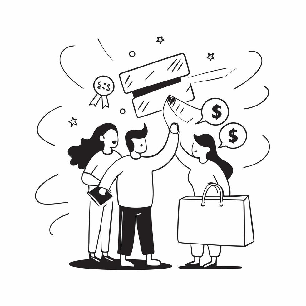 Family enjoying quarterly sale at a department store concept as High resolution image of a family enjoying quarterly sale at a department store with a glossy backdrop highlighting Dynamic Set 2 vector