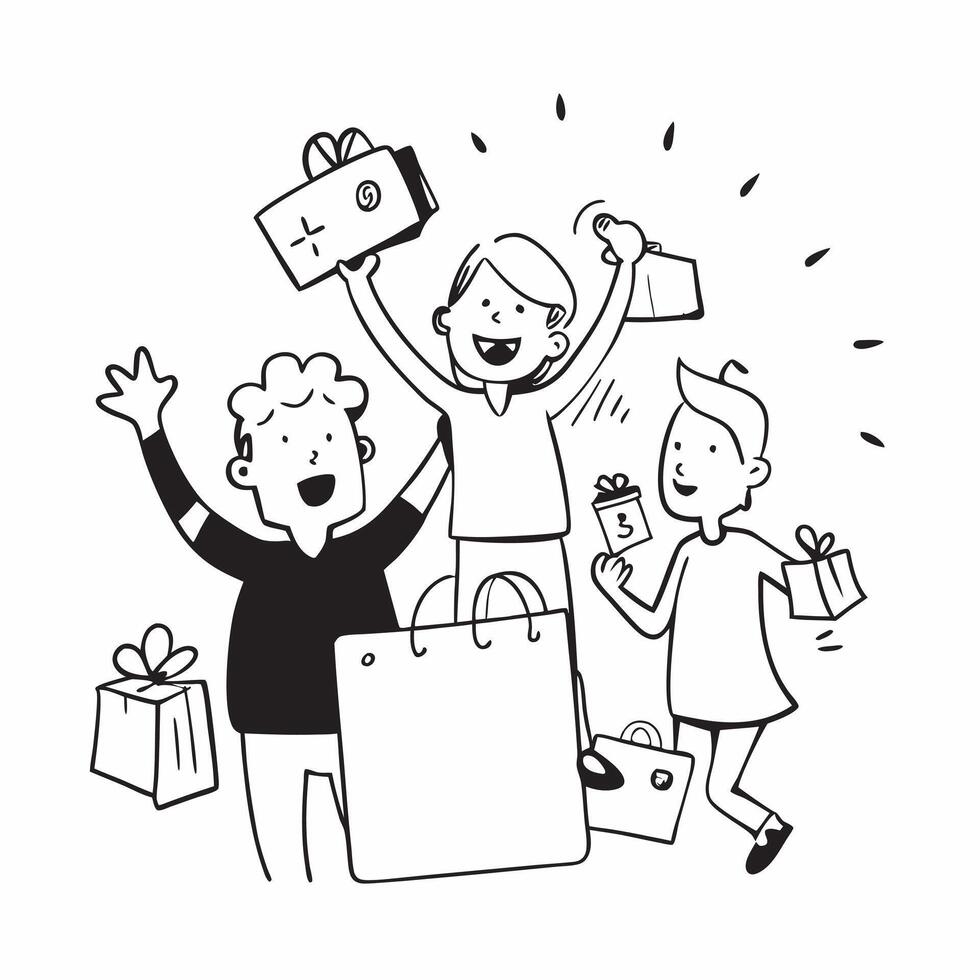 Family enjoying quarterly sale at the mall concept as High resolution image of a family enjoying quarterly sale at the mall with a glossy backdrop showcasing the joy and excitement Dynamic Set 2 vector