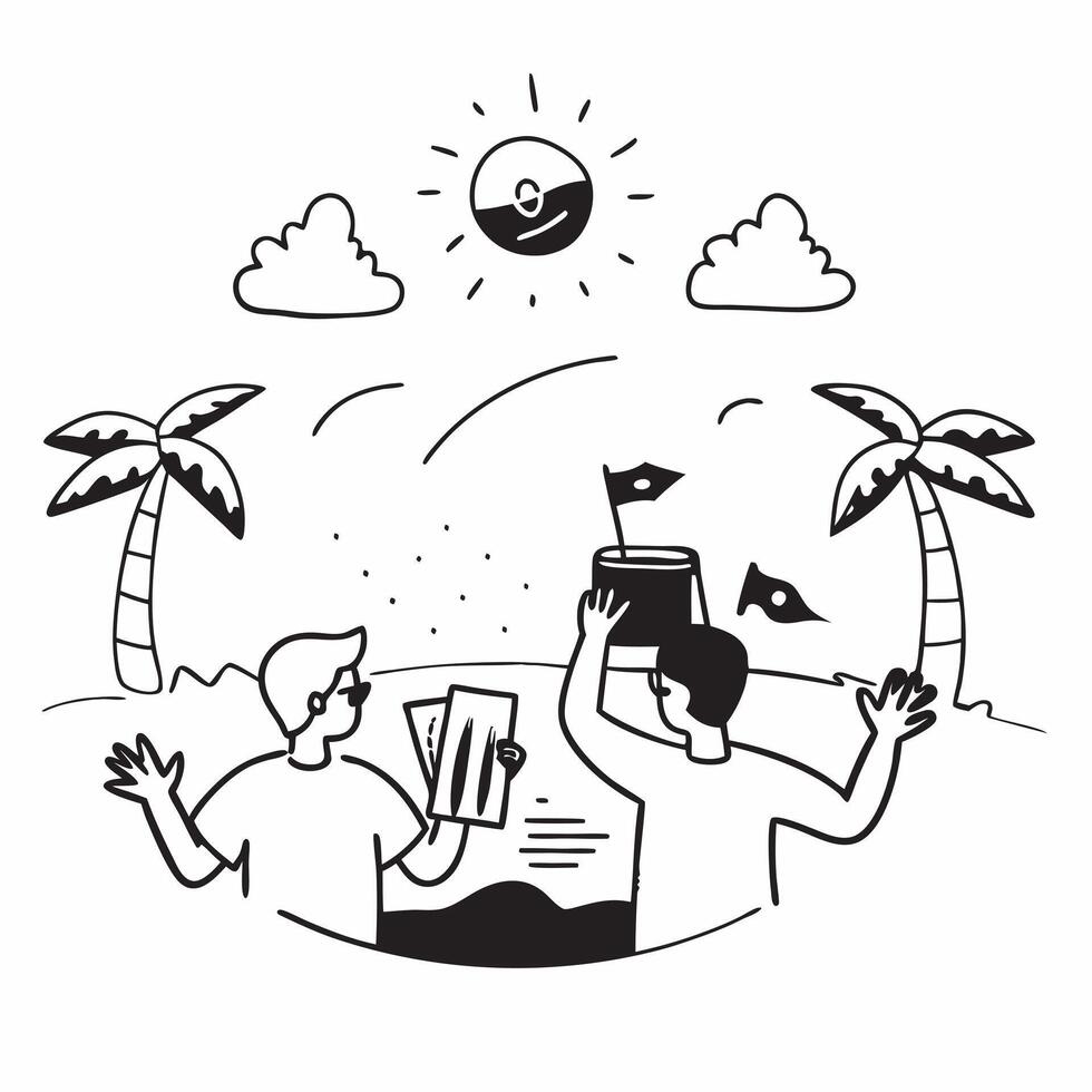 Family enjoying a refreshing beach vacation concept as High resolution image of a family enjoying a refreshing beach vacation to escape the heat capturing joy relaxation and the co Dynamic Set 2 vector