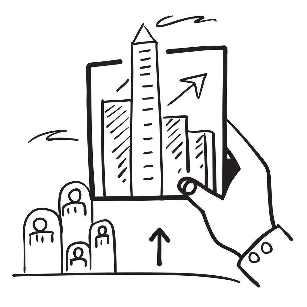 Executive coach with skyscrapers concept as An executive coachs profile blended with skyscrapers representing management coaching and high level corporate success Ideal for execut Dynamic vector