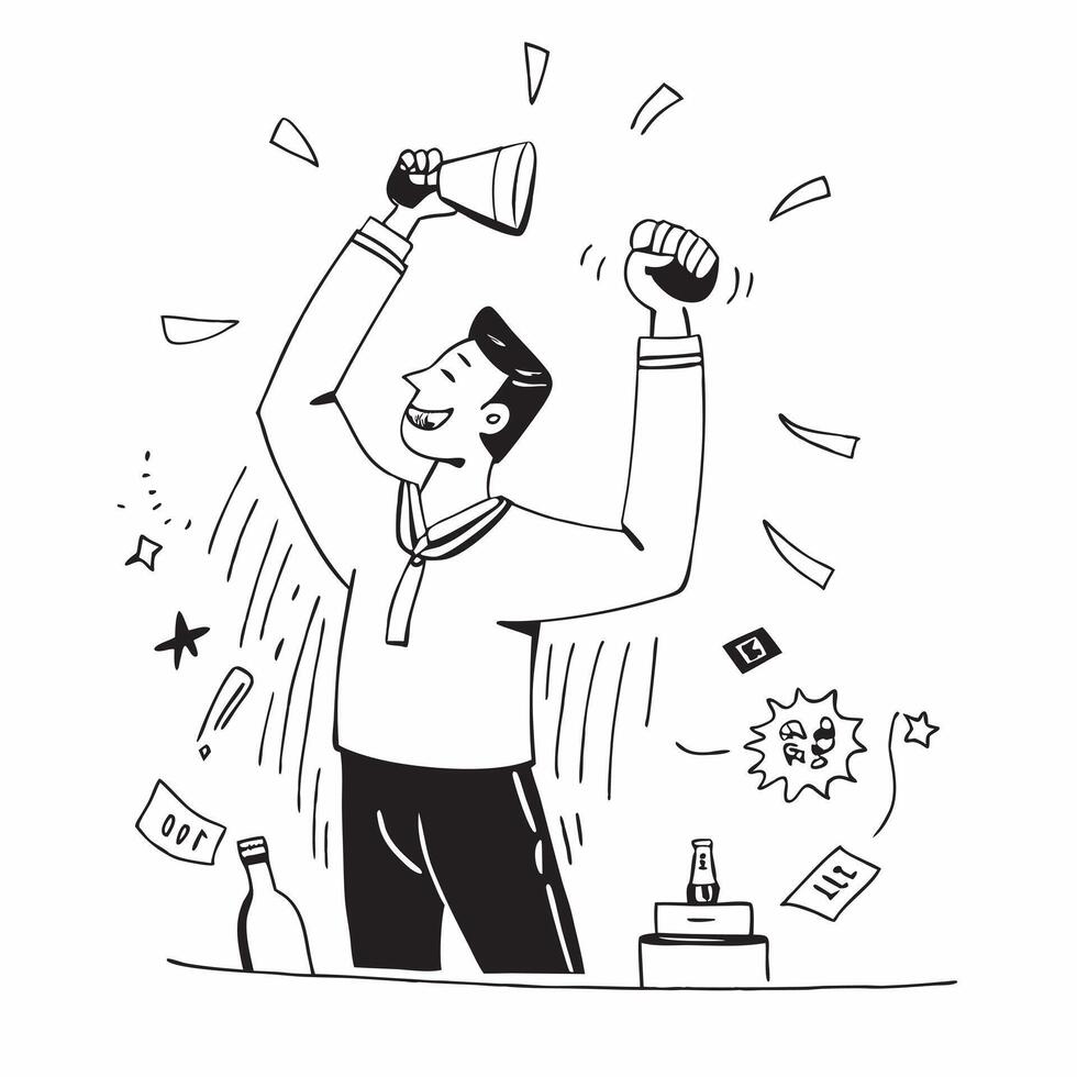 Entrepreneur celebrating a business milestone concept as High resolution image of an entrepreneur celebrating a business milestone capturing joy success and professional achievemen Dynamic vector
