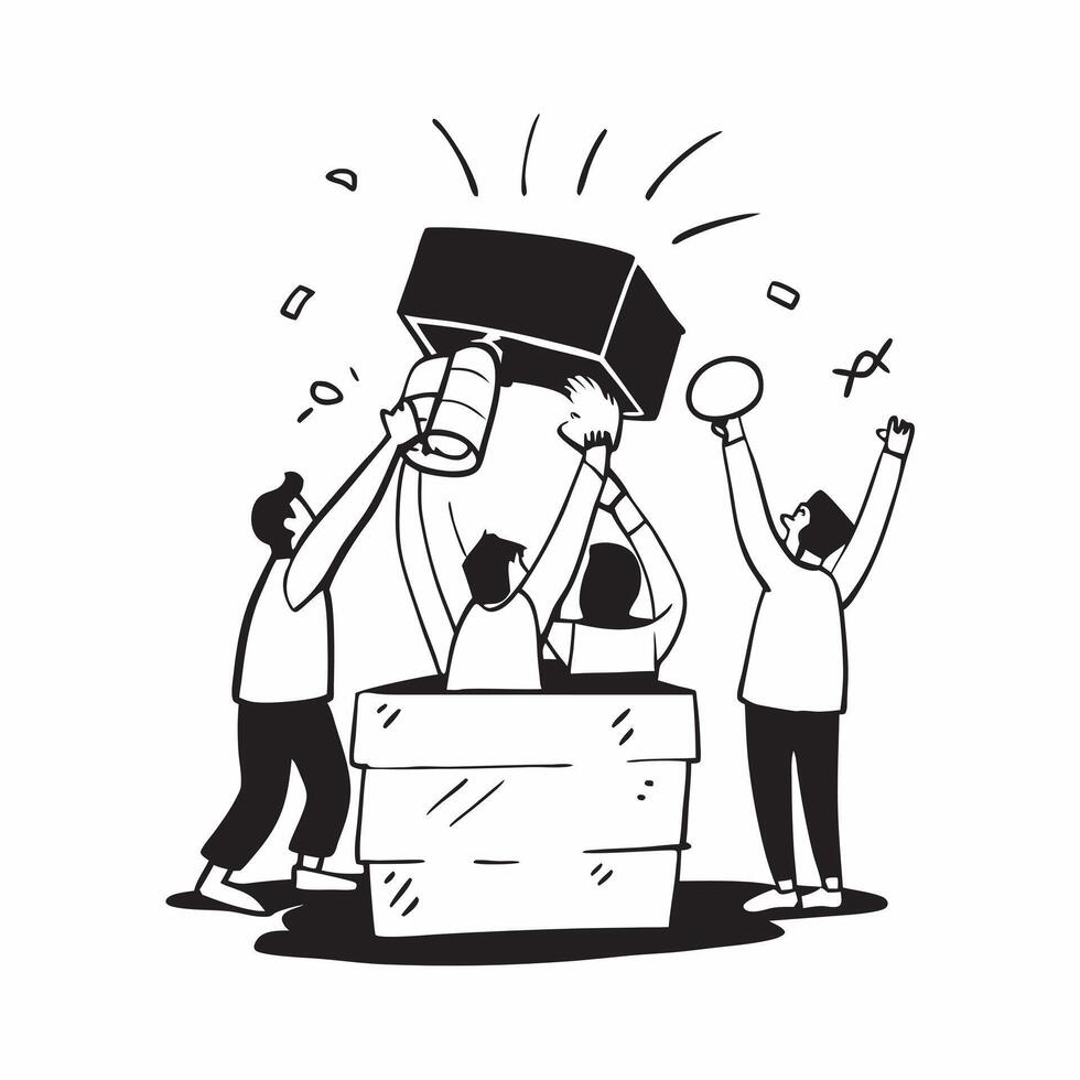 Employees organizing a festive auction for crisis funds concept as High resolution image of employees organizing a festive auction to raise crisis funds showcasing creativity and c Dynamic Set 2 vector