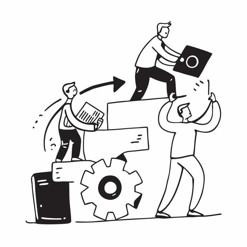 Employees collaborating on a successful project concept as High resolution image of employees collaborating on a successful project showcasing teamwork productivity and professiona Dynamic Set 2 vector