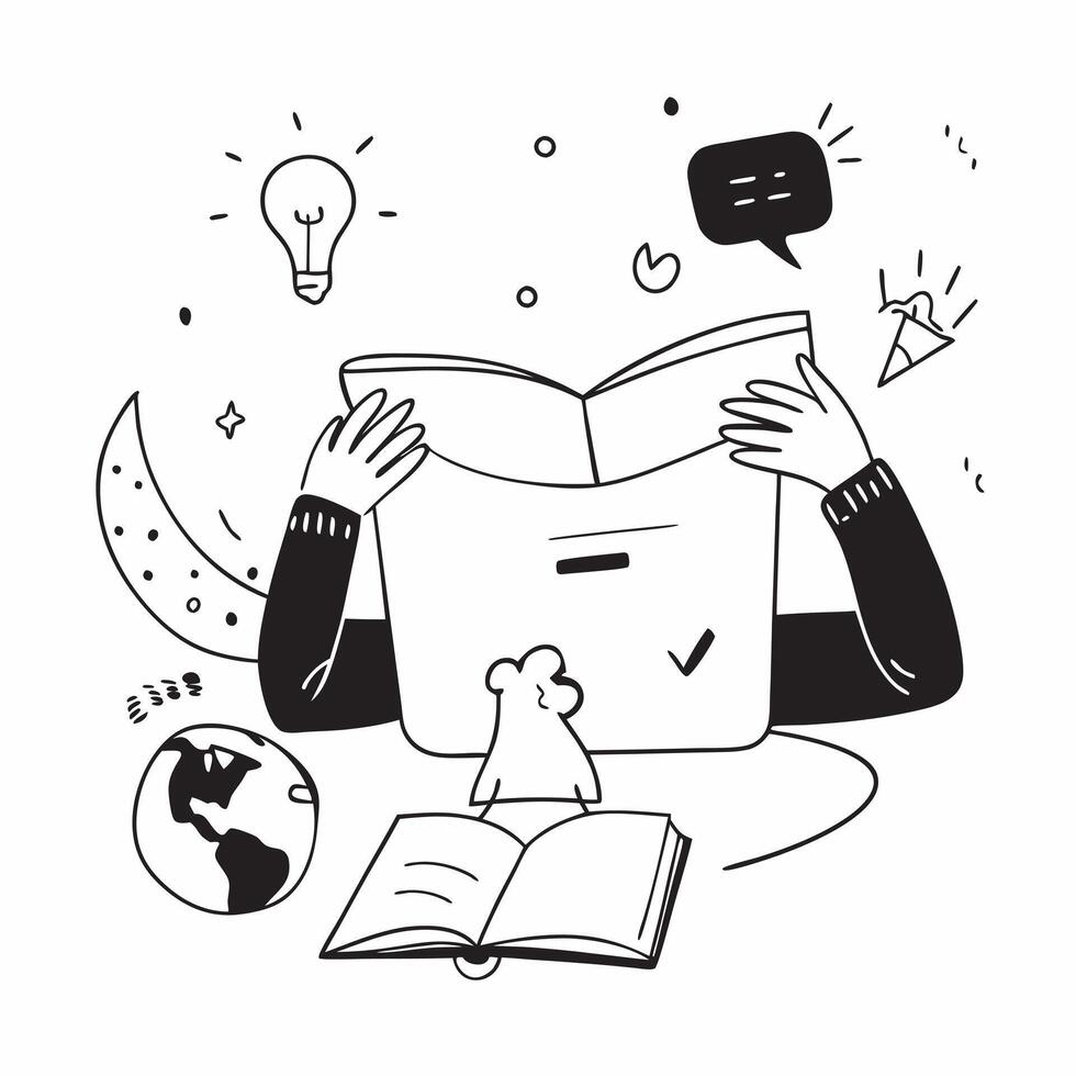 Employee reading a book in a cozy home setting concept as High resolution image of an employee reading a book in a cozy home setting capturing the essence of relaxation and mental Dynamic vector