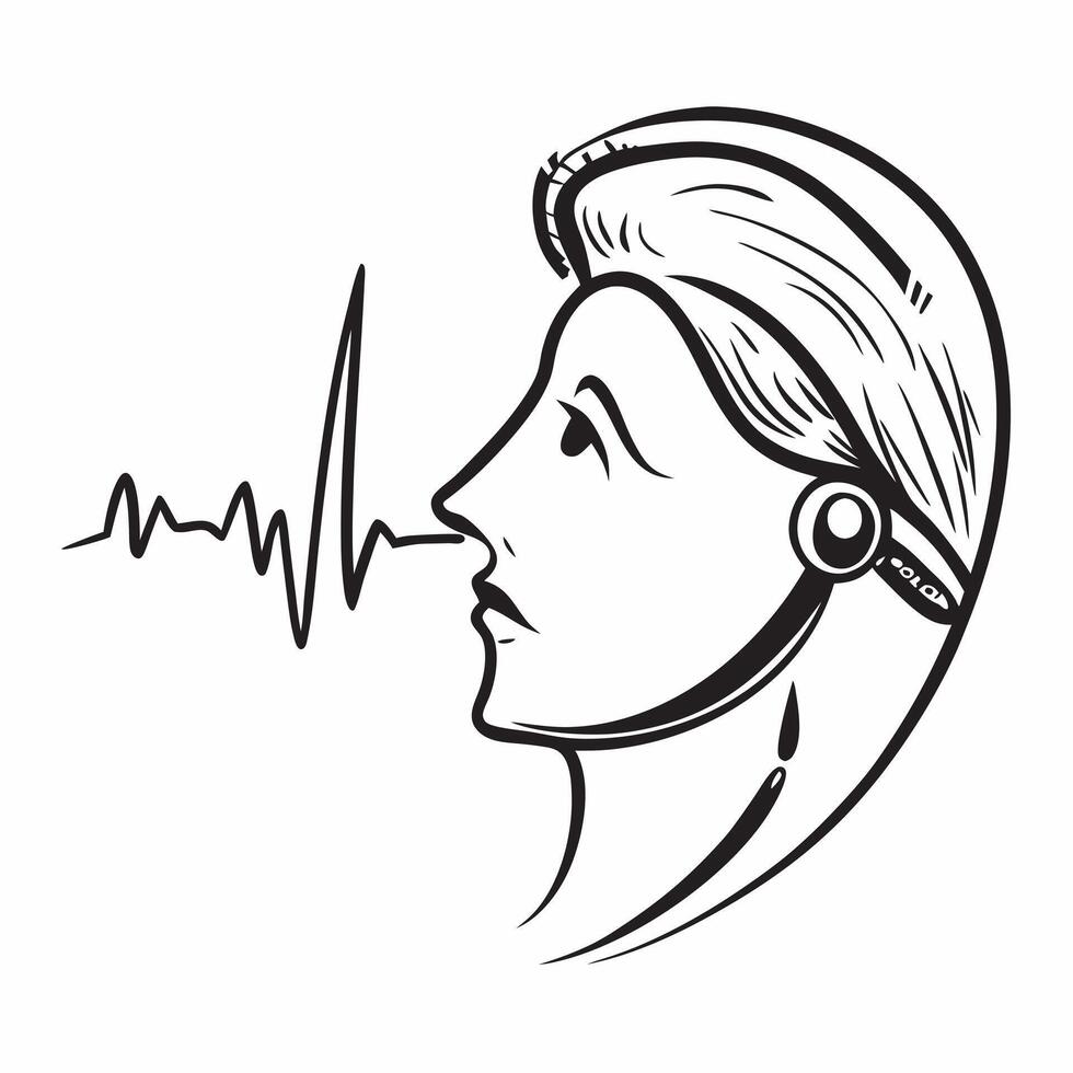 Doctors profile with a heartbeat line concept as A doctors profile merged with a heartbeat line representing hope and life in healthcare Ideal for healthcare and medical ads in P Dynamic vector