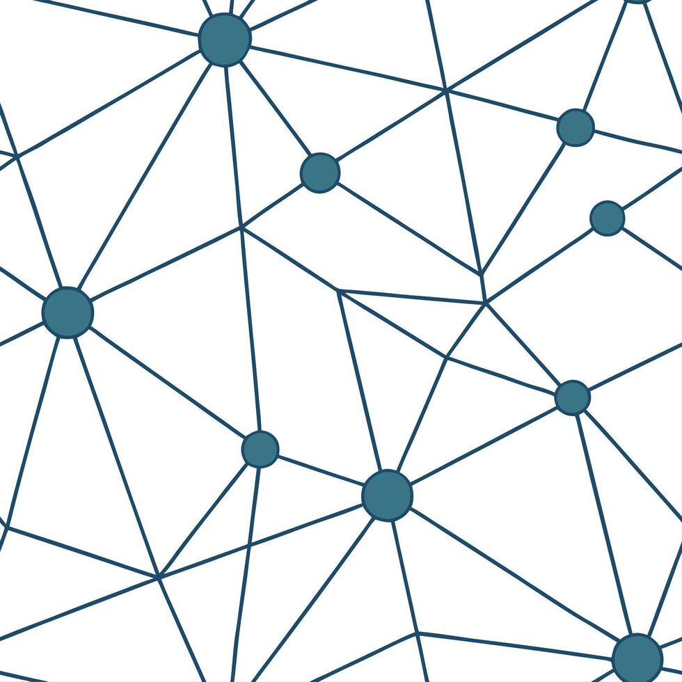 Digital network seamless pattern with holographic connection points and virtual data bridges forming intricate network circuits isolated white balance refined modern art concept as Dynamic vector