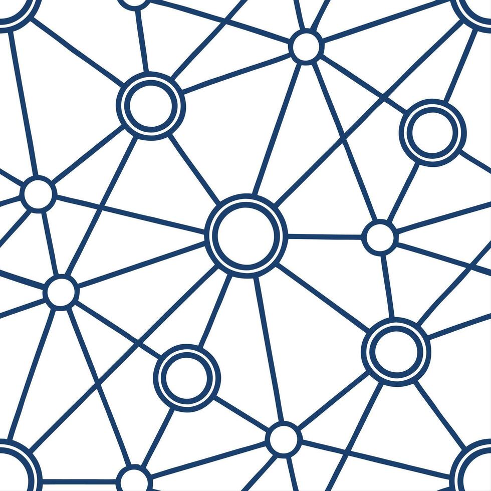 Digital network seamless pattern featuring interconnected nodes digital circuits luminous grid isolated white balance futuristic network vibe concept as Interconnected digital node Dynamic Set 4 vector