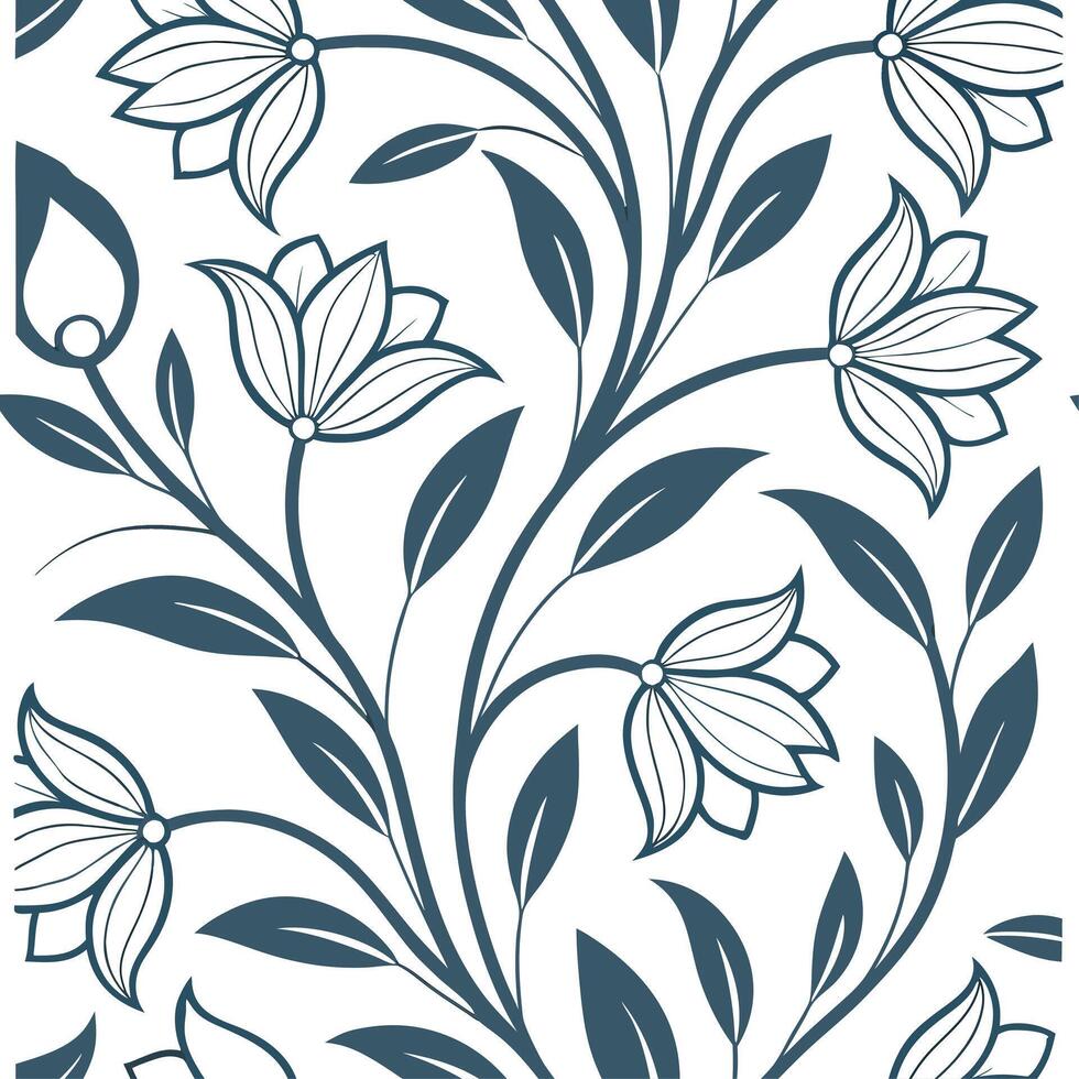 Design a seamless pattern combining vintage stripes with floral motifs for a classic look concept as Create a repeating pattern that blends vintage stripes with delicate floral el Dynamic vector