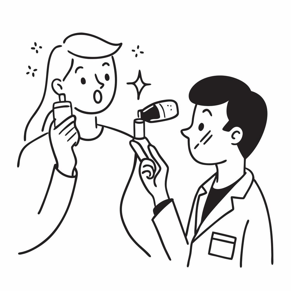 Dermatologist performing a laser treatment concept as A dermatologist performs a laser treatment on a patients skin emphasizing precision and advanced skincare Ideal for dermatolo Dynamic vector