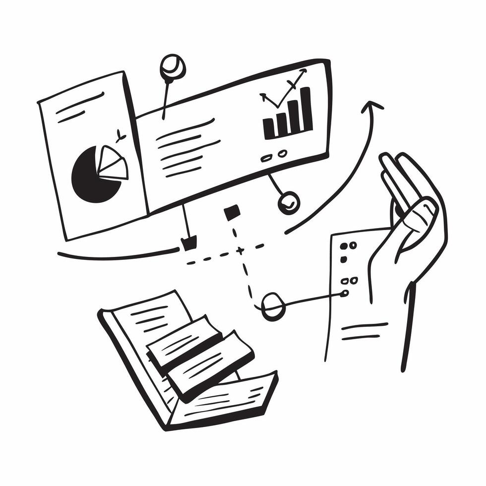 Data summary illustration with space for text and graphics concept as An illustrative data summary design featuring ample space for both text and graphics perfect for illustrating Dynamic vector