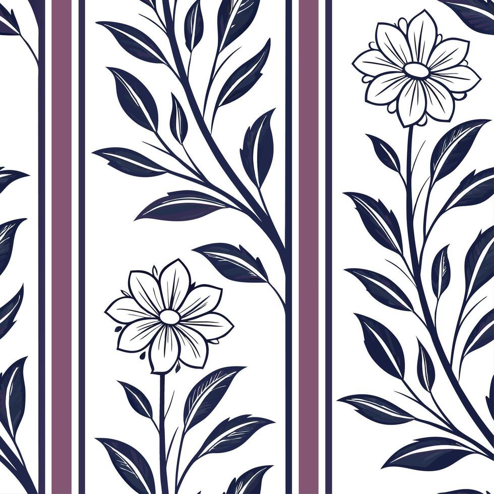 Create a seamless pattern featuring vintage stripes with a nautical theme in navy and white concept as Design a repeating pattern with vintage stripes in navy and white incorporat Dynamic Set 3 vector