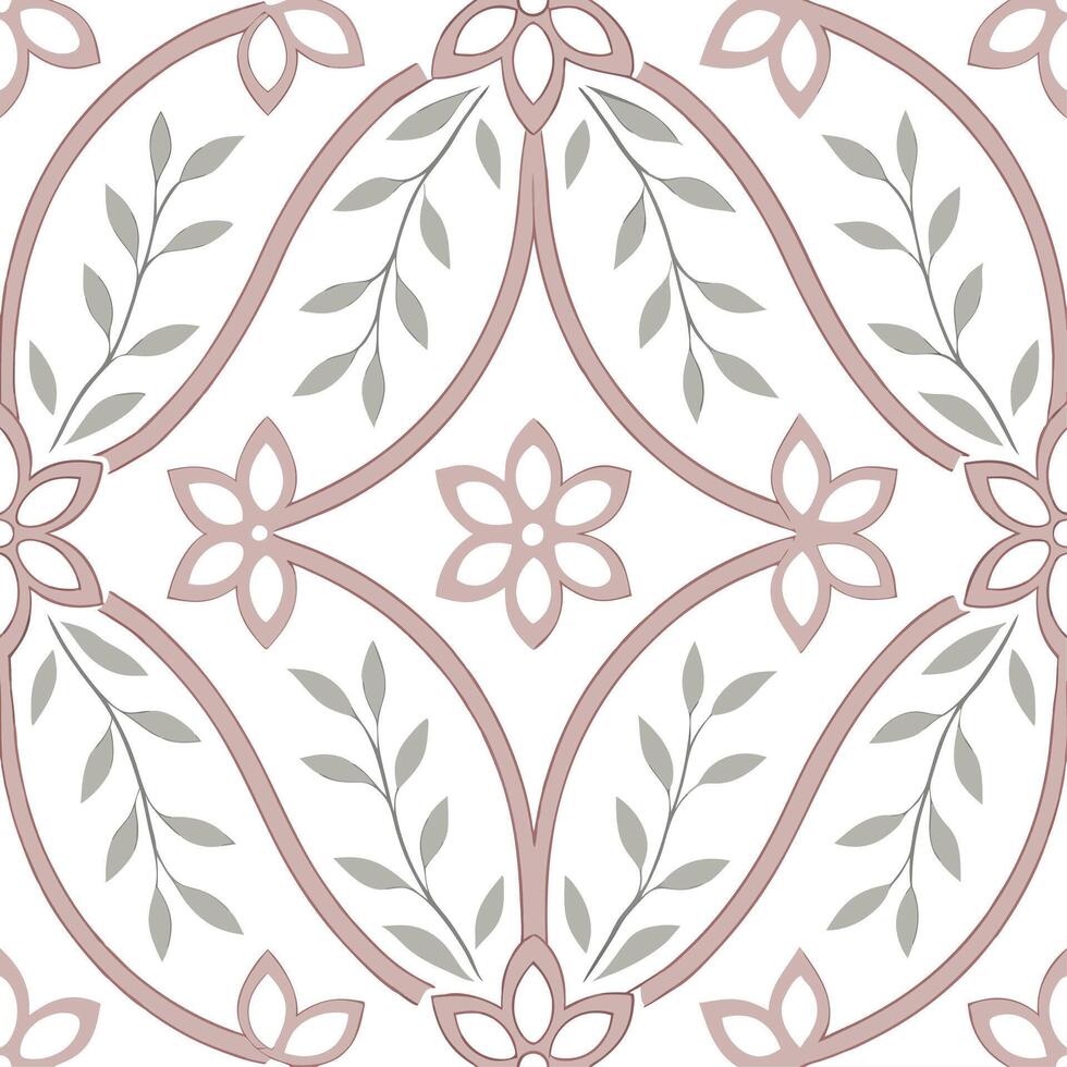 Create a seamless pattern combining vintage houndstooth with floral motifs in muted tones for an elegant fabric design concept as Develop a repeating pattern that blends tradition Dynamic Set 2 vector