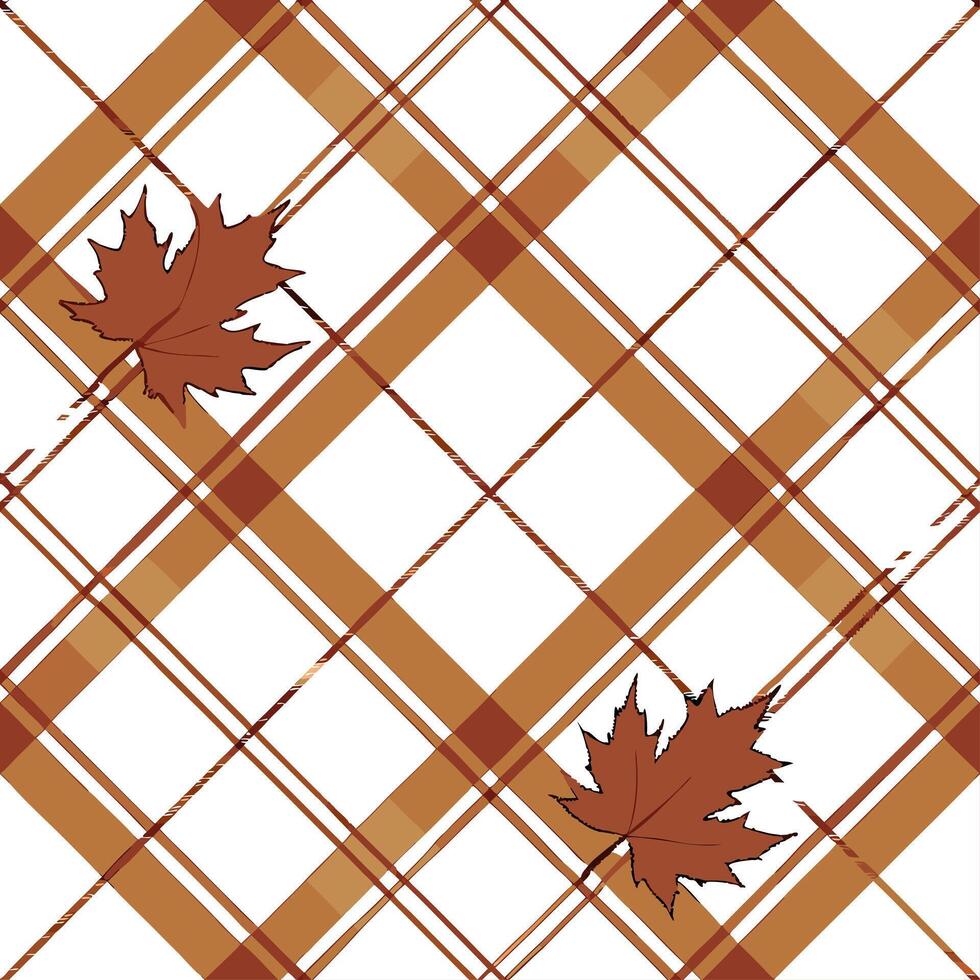 Cozy autumn plaid seamless tile pattern with warm hues and classic tartan design concept as Warm hues and classic tartan plaid create a cozy autumn plaid seamless tile pattern perf Dynamic vector