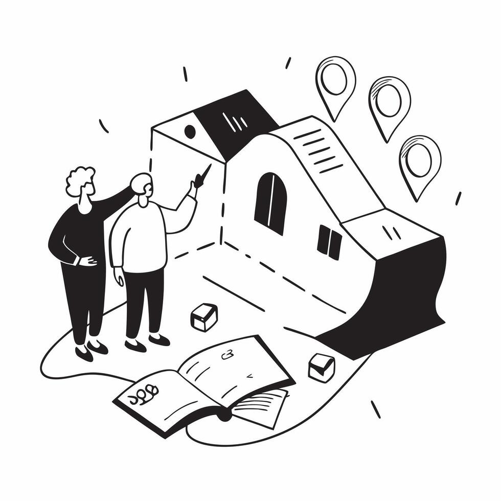 Couple exploring retirement communities concept as High resolution image of a couple exploring retirement communities with a glossy backdrop showcasing the importance of planning f Dynamic Set 2 vector