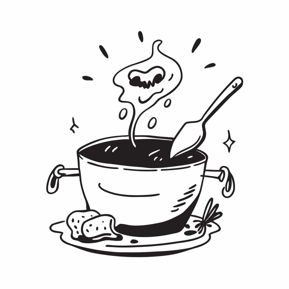 Cooking class with a focus on soups concept as High resolution image of a cooking class with a focus on soups and a glossy backdrop showcasing the techniques and flavors involved i Dynamic Set 2 vector