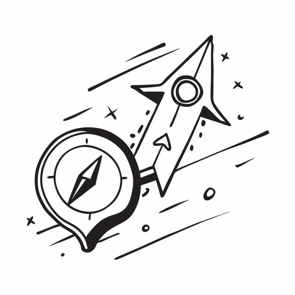 Compass and map symbol with space for text on a blue background concept as A sleek compass and map symbol with ample space for text on a blue background suitable for illustrating n Dynamic vector