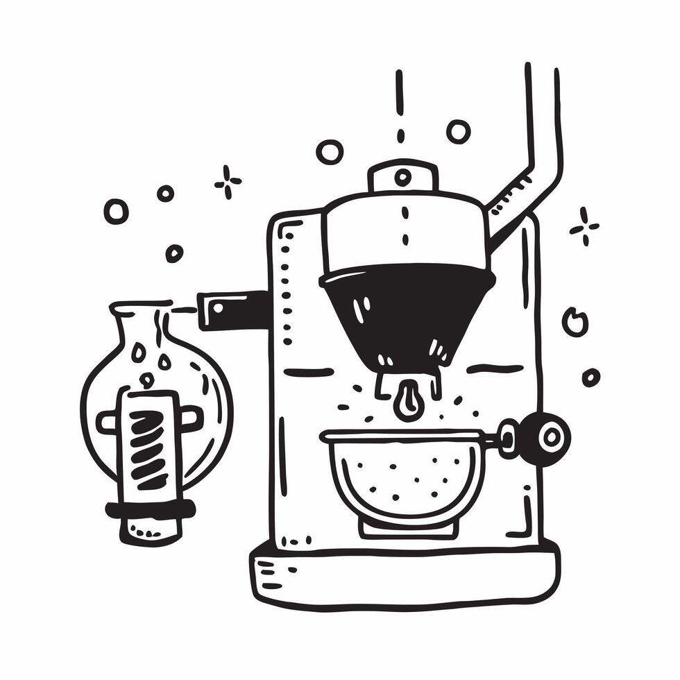 Coffee brewing equipment concept as High resolution image of coffee brewing equipment with a glossy backdrop highlighting the tools and techniques used in coffee preparation in Ph Dynamic Set 2 vector