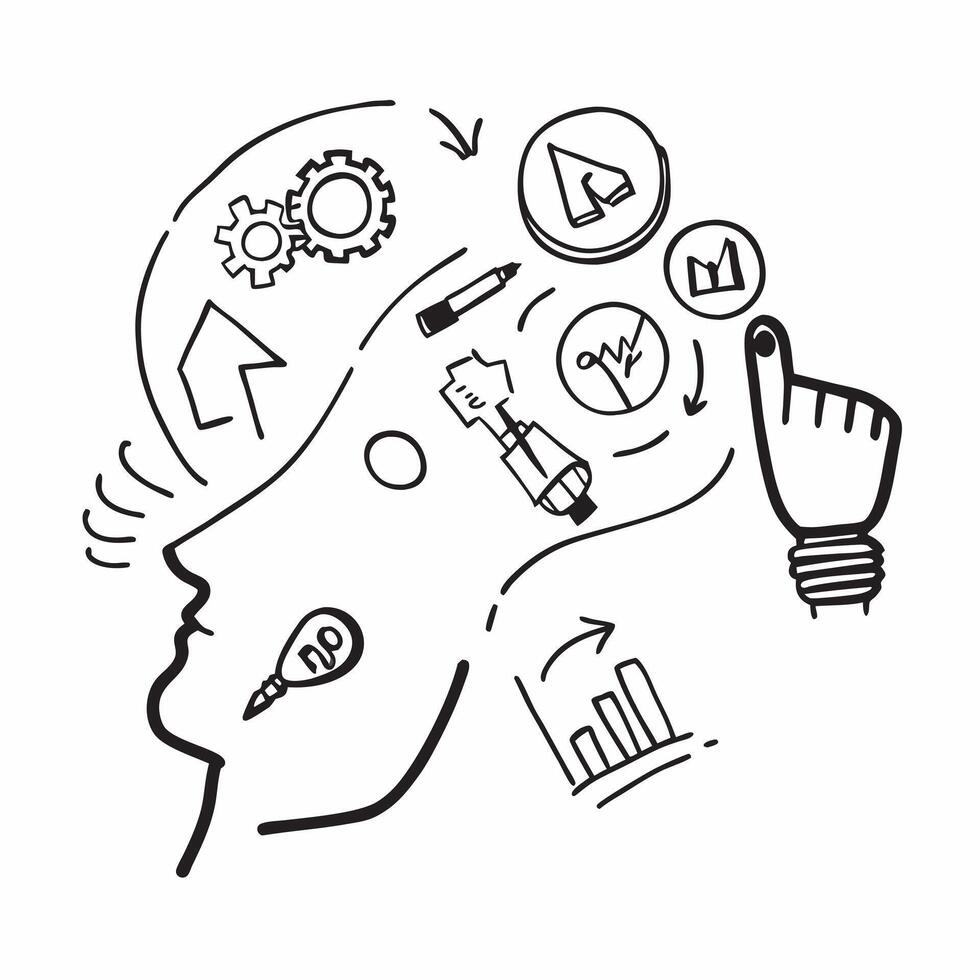 Coach with digital transformation icons concept as A coachs profile blended with digital transformation icons symbolizing management coaching and digital innovation Ideal for tech Dynamic vector