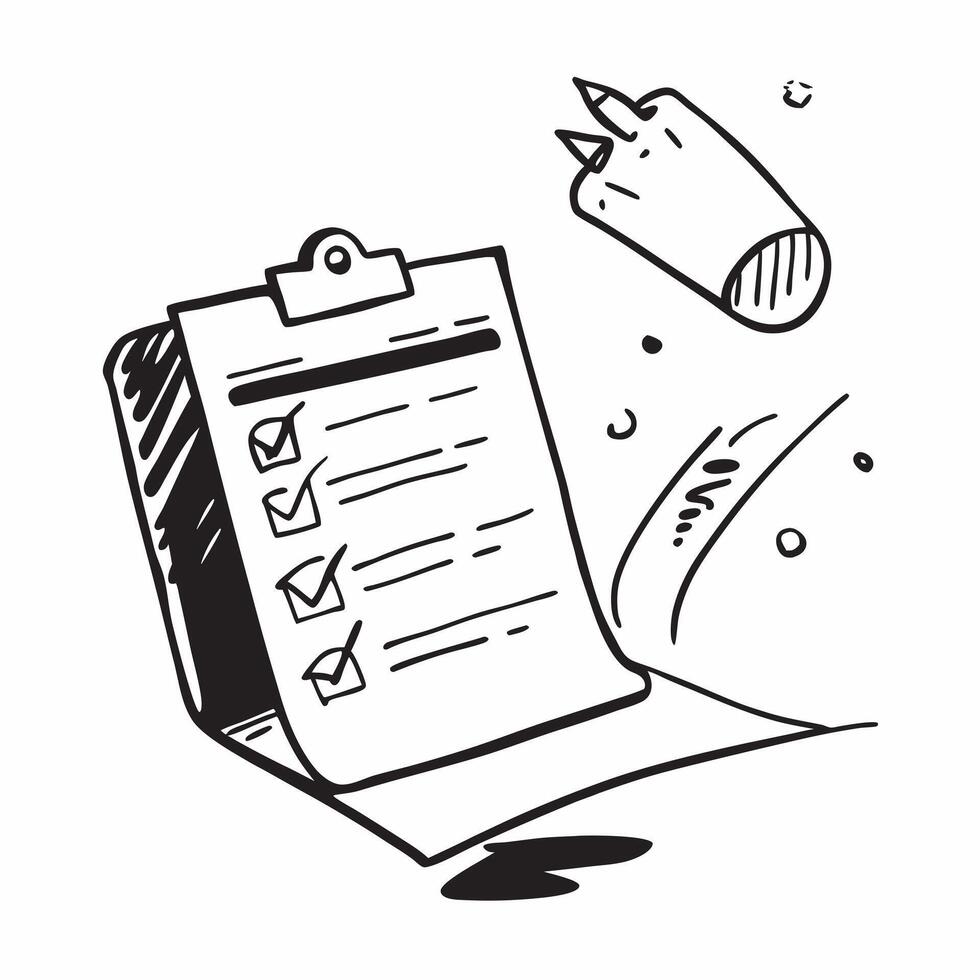 Clipboard and checklist icon with copy space for candidate evaluations concept as An artistic rendering of a clipboard and checklist icon with spacious copy space suitable for cand Dynamic vector