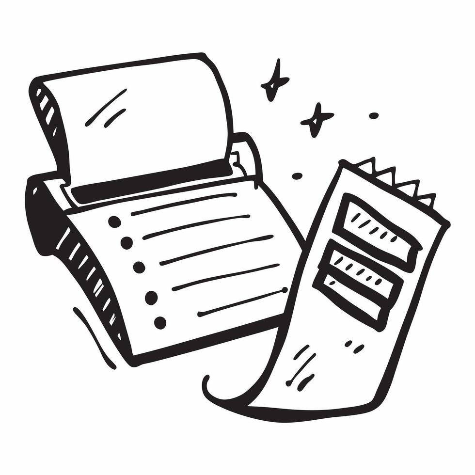 Cash register and receipt icon with blank area for customizable text concept as A creative depiction of a cash register and receipt icon featuring a blank area for customizable tex Dynamic vector