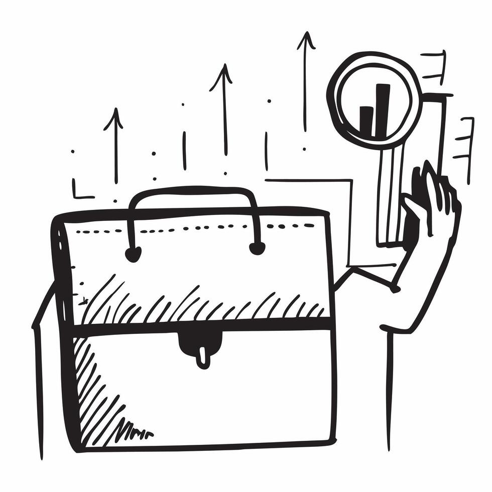 Candlestick chart and briefcase icon with blank area for personalized messages concept as A customizable candlestick chart and briefcase icon featuring a blank area for adding pers Dynamic vector
