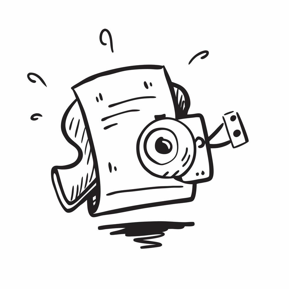 Camera icon with copy space on a white background concept as A image of a camera icon with generous copy space on a white background ideal for travel and photography themed Dynamic vector