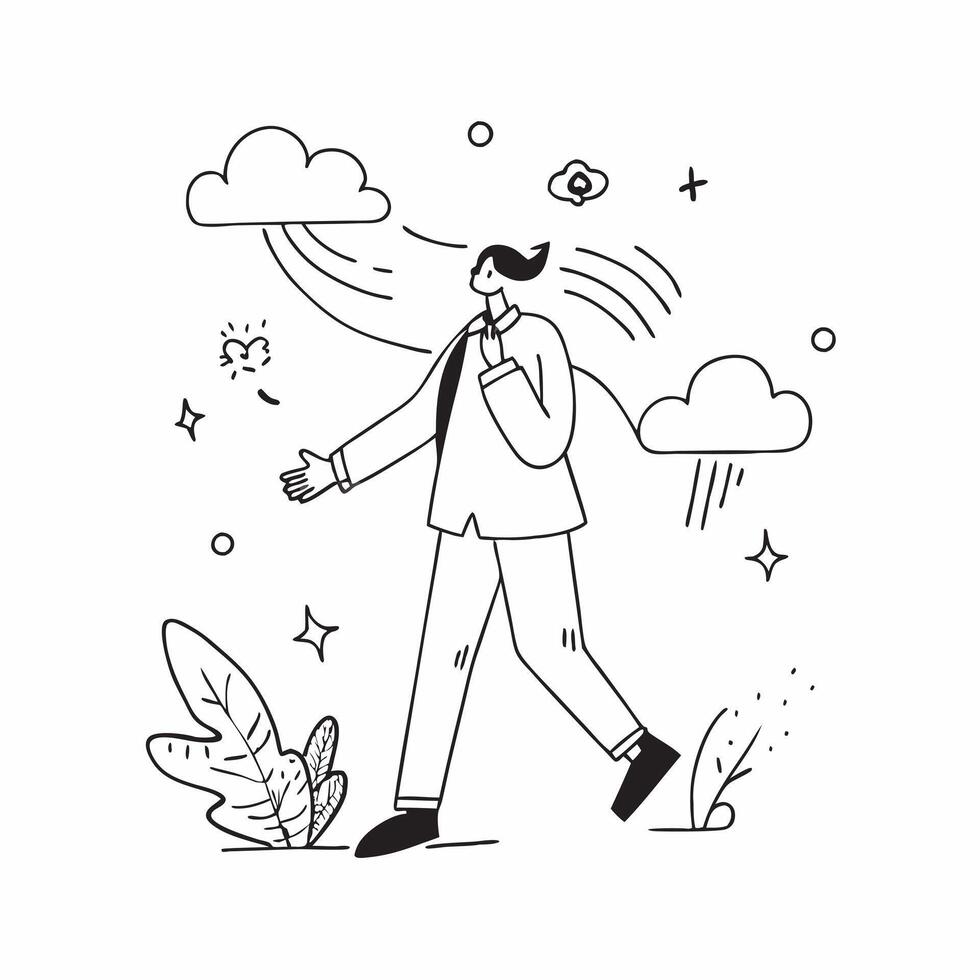 Businesswoman taking a walk in nature after work concept as High resolution image of a businesswoman taking a walk in nature after work highlighting the benefits of physical activi Dynamic Set 2 vector