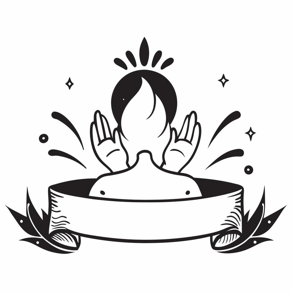 Buddha silhouette and lotus icon with blank area for personalized messages concept as A customizable Buddha silhouette and lotus icon featuring a blank area for adding personalized Dynamic vector