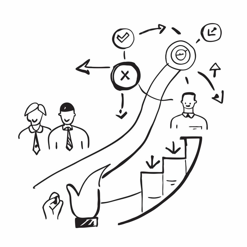 Business coach with roadmap concept as A business coachs profile blended with a roadmap symbolizing management coaching and strategic planning Ideal for corporate and business ads Dynamic vector