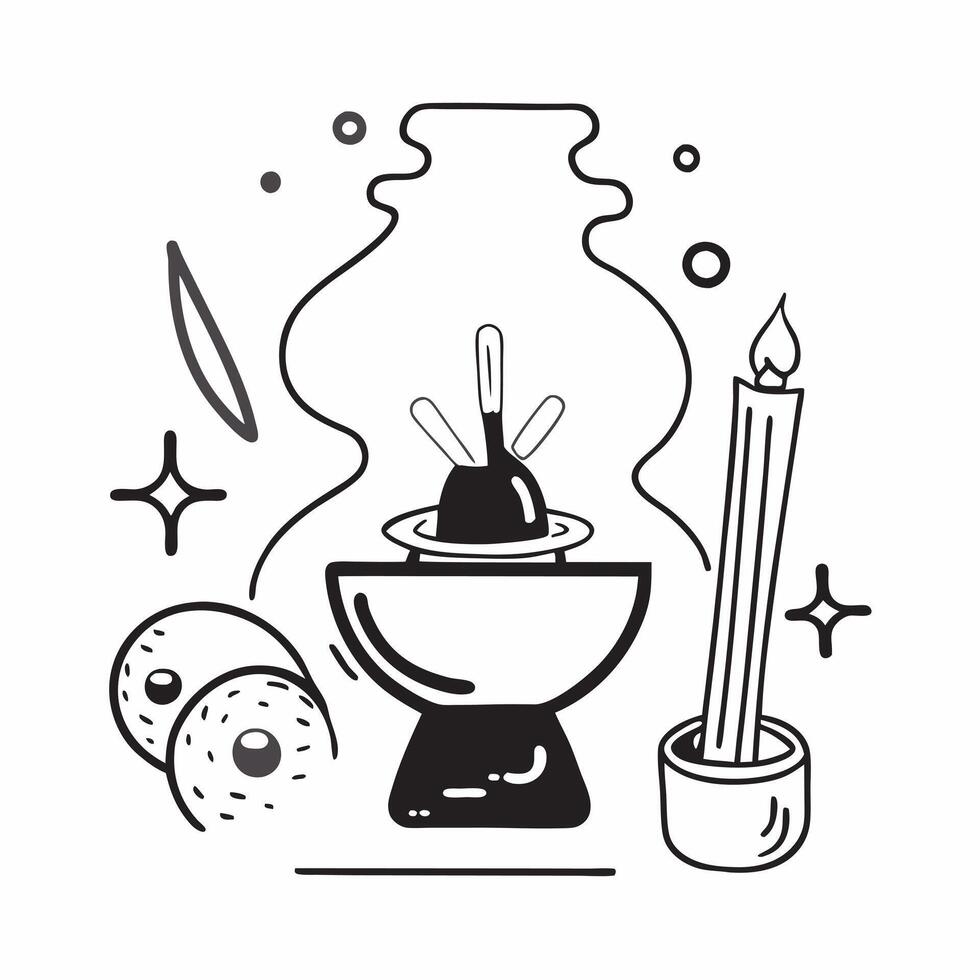 Buddha and incense burner icon with space for text and icons on a white background concept as A versatile Buddha and incense burner icon featuring space for both text and icons on Dynamic vector