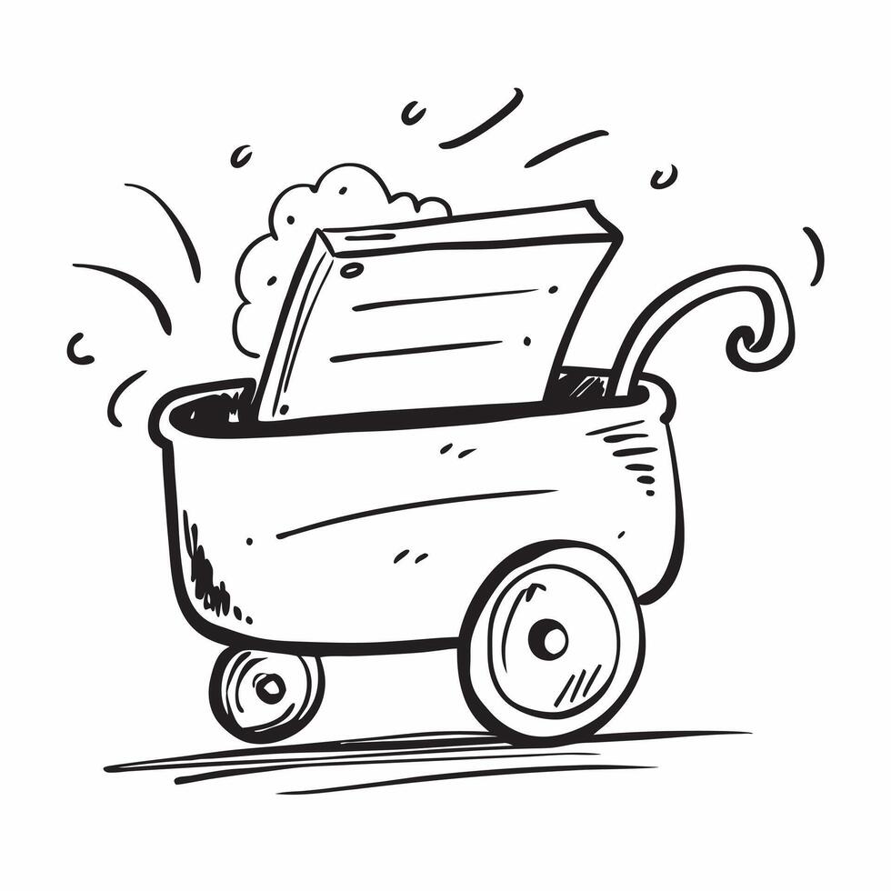 Baby carriage icon with copy space on a white background concept as A image of a baby carriage icon with generous copy space on a white background ideal for baby transport a Dynamic vector