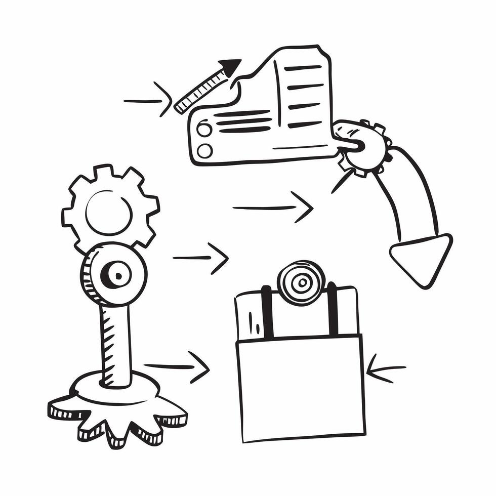 Automation logistic symbol with copy space for project planning concept as An artistic rendering of an automation logistic symbol with spacious copy space suitable for project plan Dynamic Set 8 vector