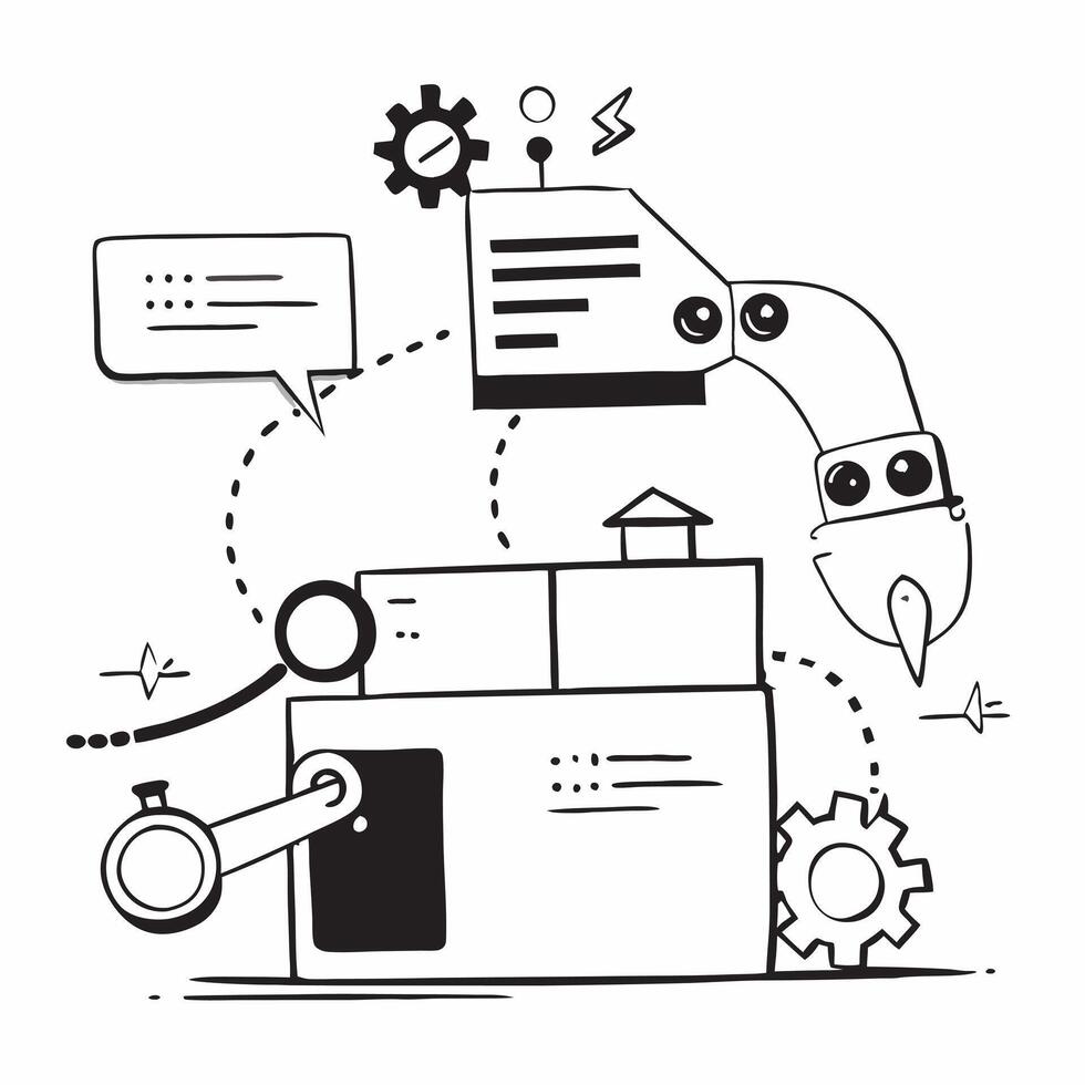Automation logistic illustration with copy space for business reports concept as A visually appealing automation logistic illustration with copy space designed to enhance business Dynamic vector