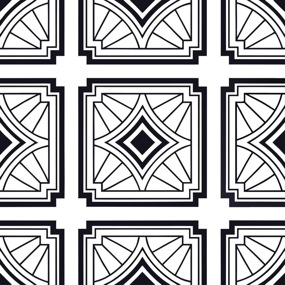 Art deco frame seamless tile pattern with bold geometry and luxurious details concept as Bold geometric art deco frames create seamless tile patterns with luxurious details enhanci Dynamic vector