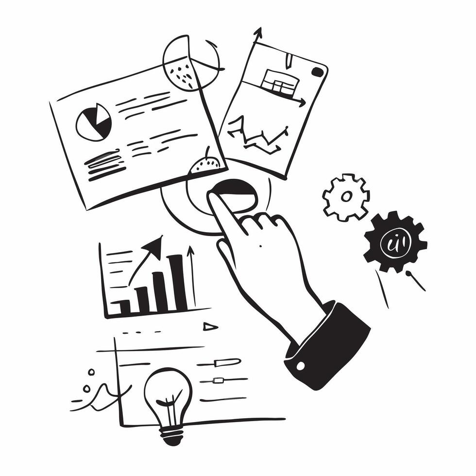 Analysis illustration with copy space for advertising concept as A creative analysis illustration featuring ample copy space perfect for advertisements and marketing campaigns focu Dynamic vector