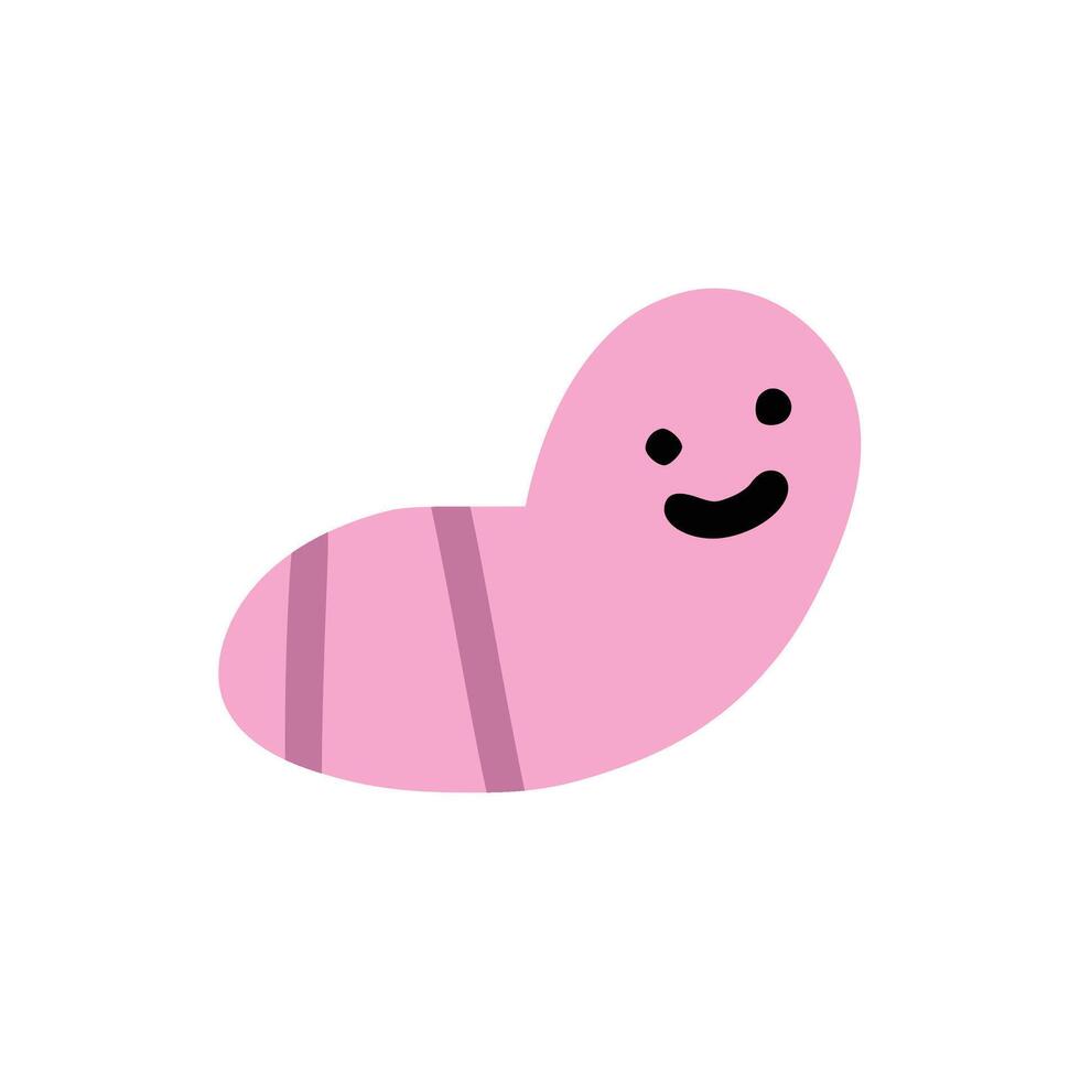 Worm with children style vector