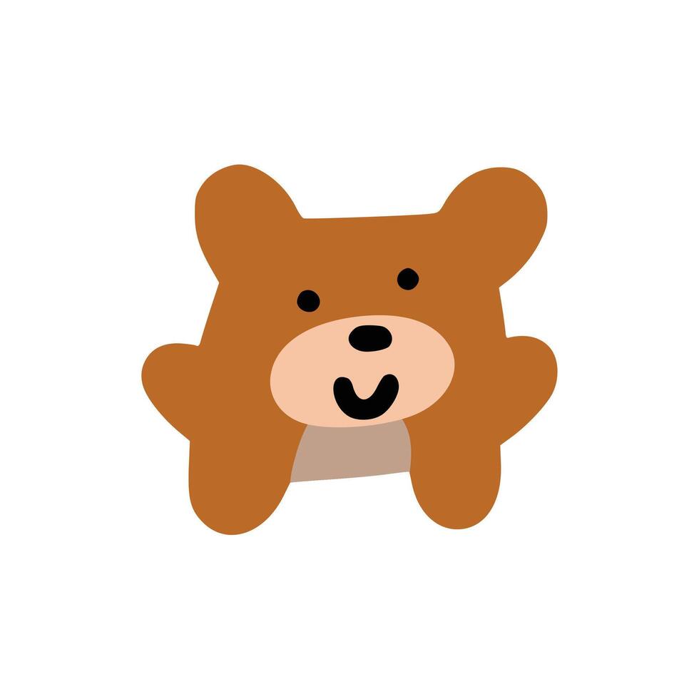 Bear with children style vector