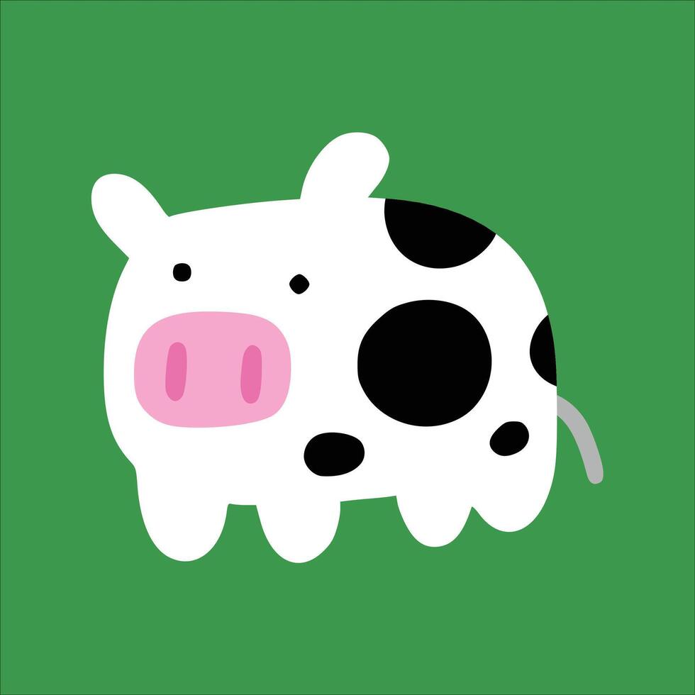 Cow with children style vector