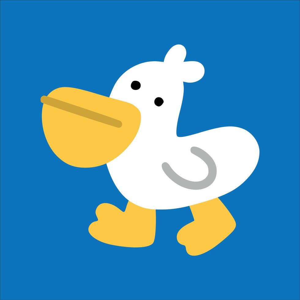 Pelican with children style vector